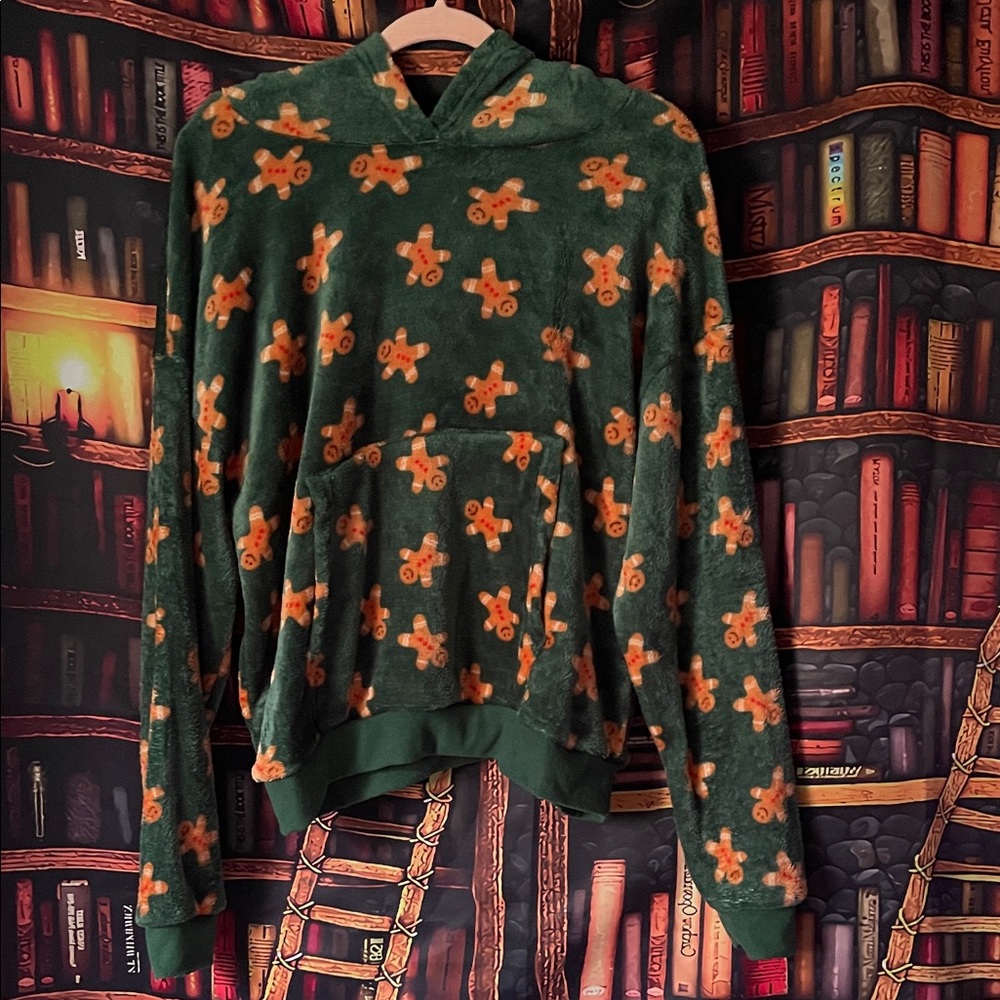 Festive Green Gingerbread Sweater